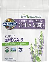 Garden of Life Organic Chia Seeds - Omega-3 Superfood, 5g Fiber, Keto Vegan Egg Substitute, Gluten-Free, 28 Servings