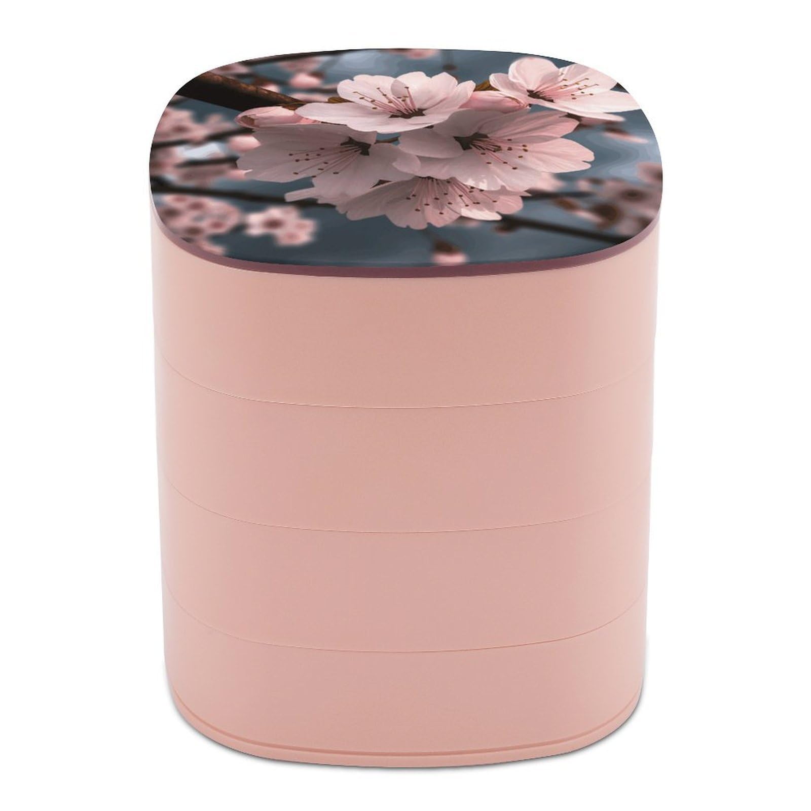 Boîte à bijoux pour femme de voyage en cuir rose fleuri
