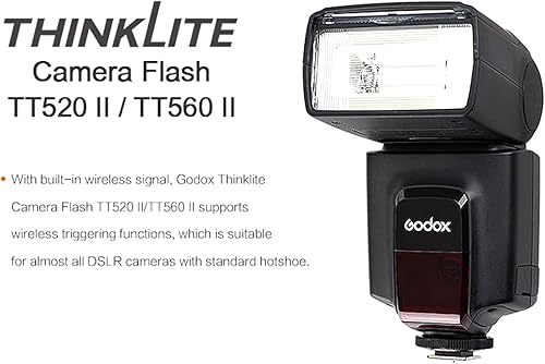 Miniatura 6 de Godox TT520II Flash de transmisión inalámbrica Speedlite - Receptor incorporado y transmisor RT compatible con Canon Nikon Panasonic Olympus Pentax