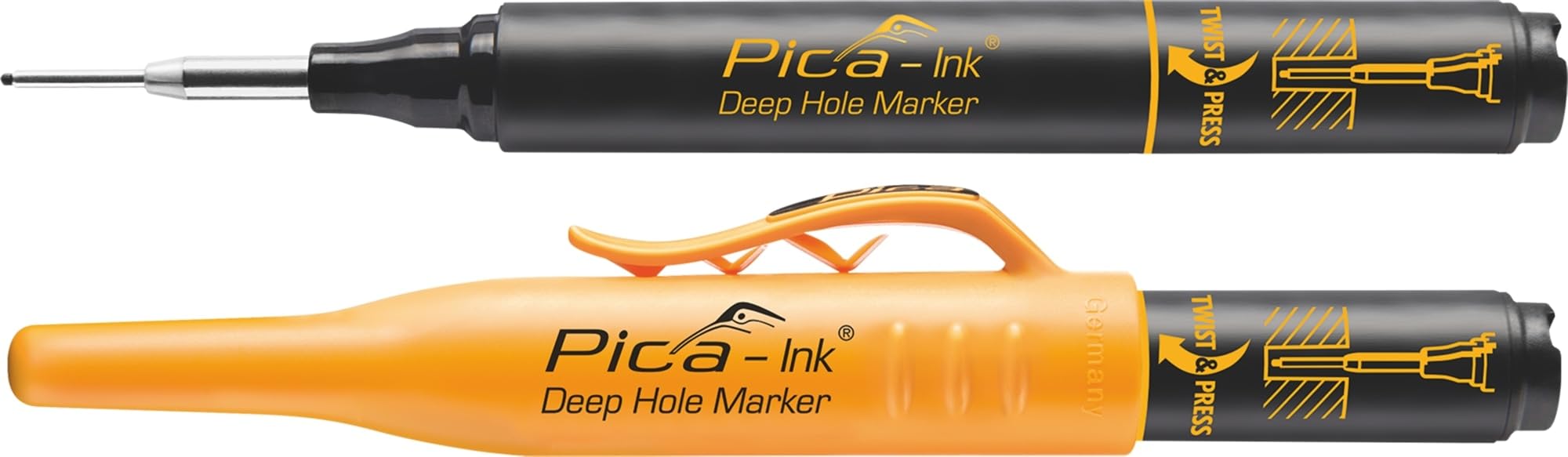 Pica Master Belt 55060 | Sac de Ceinture de qualité | Ceinture Porte‑Outils pour Artisans | Contient Pica Dry 3030, Dry Mines 4020, Ink Noir, Visor Permanent 990/40, Instant‑White 532