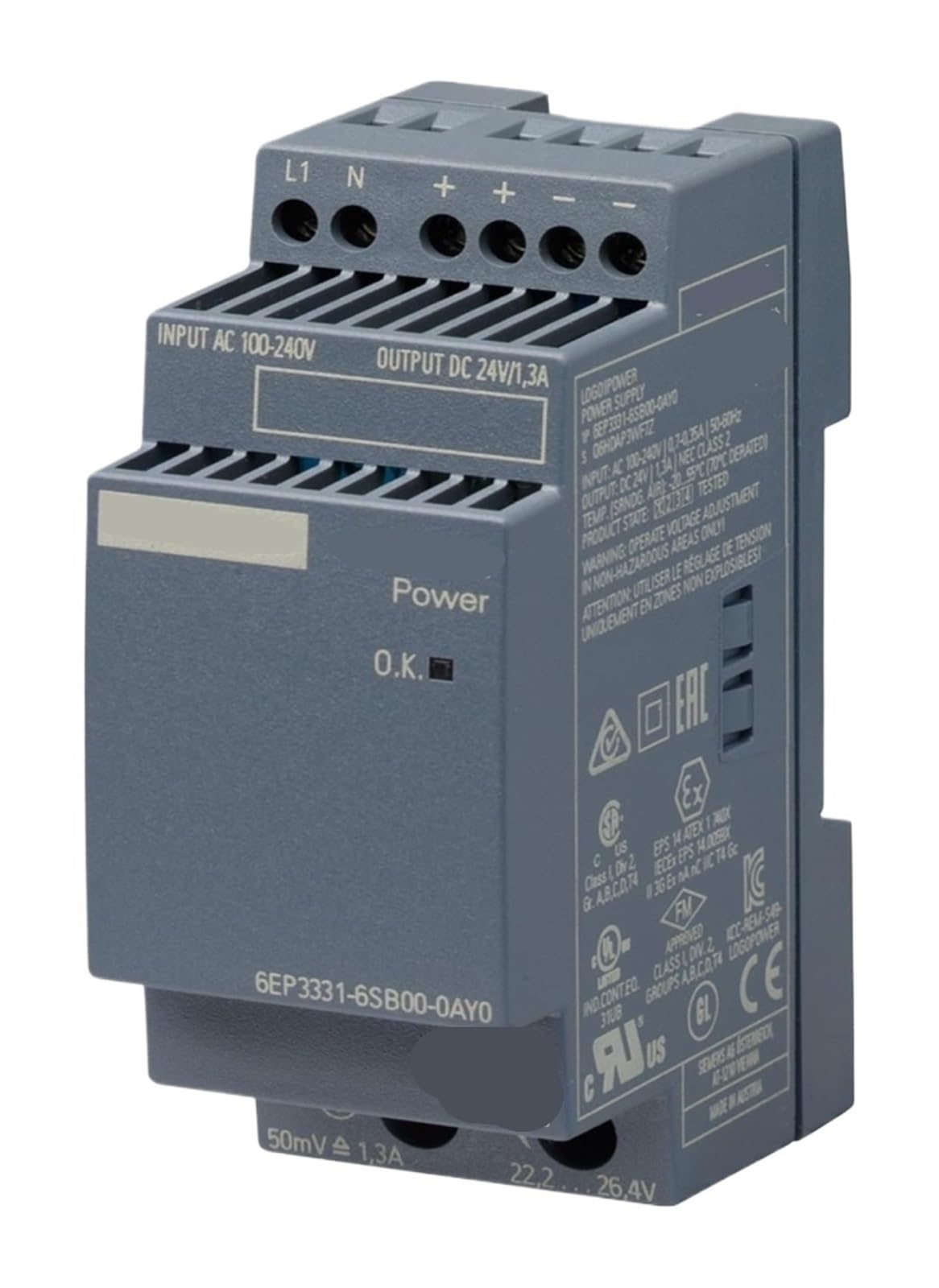 SWEWDSQG 6EP3330-6SB00-0AY0, 6EP3331-6SB00-0AY0, 6EP3332-6SB00-0AY0 stabilized power supply 24V / 0.6A(6EP3331-6SB00-0AY0)