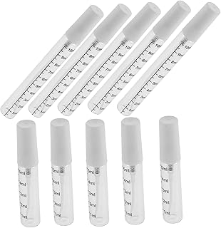 Baluue 10pcs Refillable Glass Perfume Bottles with Fine Mist Spray 5ml 10ml Portable Travel Size Clear Sample Containers w...