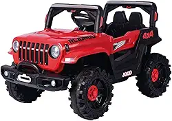 Zippy Toys, Carro Elétrico Jipe Off Road 12V com Controle Remoto - Vermelho