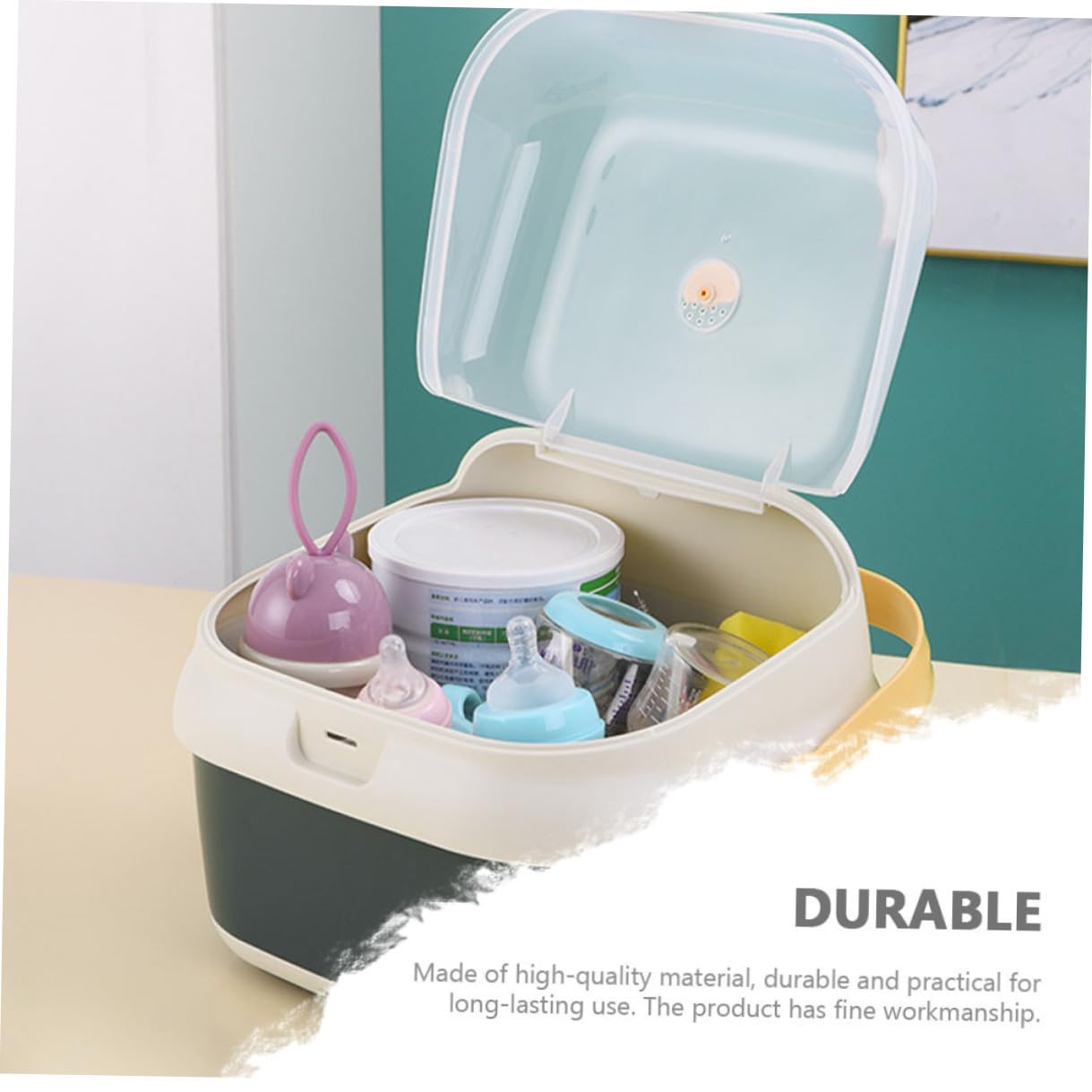 Aufbewahrungsbox mit Deckel Multifunktionale Babyflaschen aus Pp Flaschenhalter zum Trocknen und Staubdichtem Lagern für Babyprodukte im Haushalt