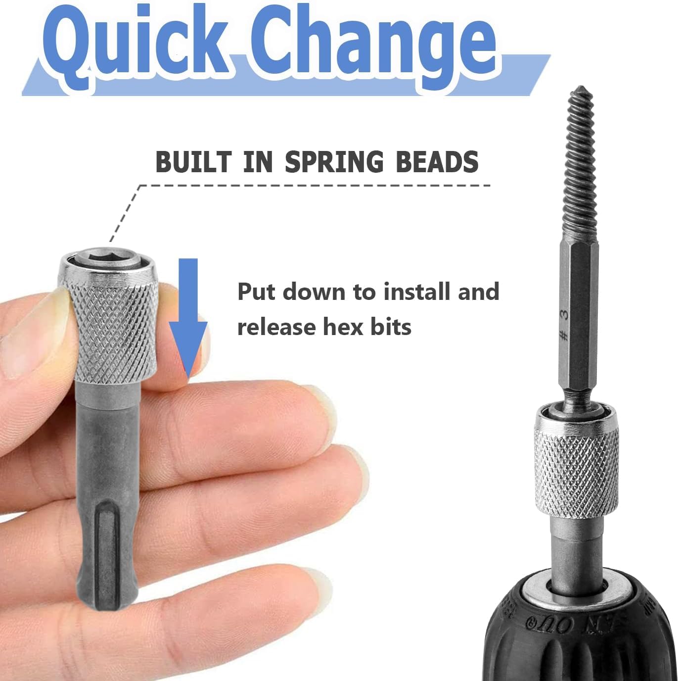 Adattatore Mandrino SDS Plus WERHE® - Filettatura 1/2-20UNF, Per Trapani E Utensili Da Costruzione - Foto 9