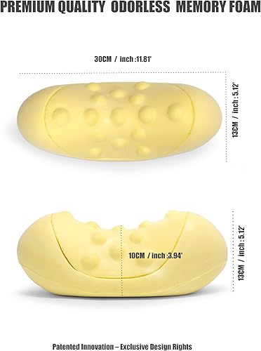 Miniatura 6 de Bespilow Almohada cervical patentada de doble capa, parte superior cómoda + base de espuma viscoelástica firme, soporte ergonómico de contorno,