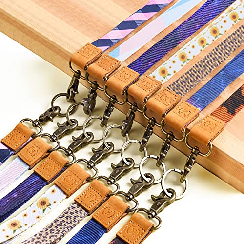 Lanyards for id Badges, Key Chains & Lanyard for Teacher, Women, Men, Girls, Cool Neck Lanyard for Car Keys, Wallet, Popular Color Choices, Ultra Soft, Durable Polyester