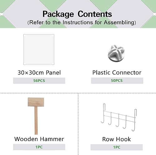 Miniatura 7 de C&AHOME Organizador de almacenamiento de cubos, estantes de 16 cubos, cubos de almacenamiento de plástico, organizador de armario de bricolaje,