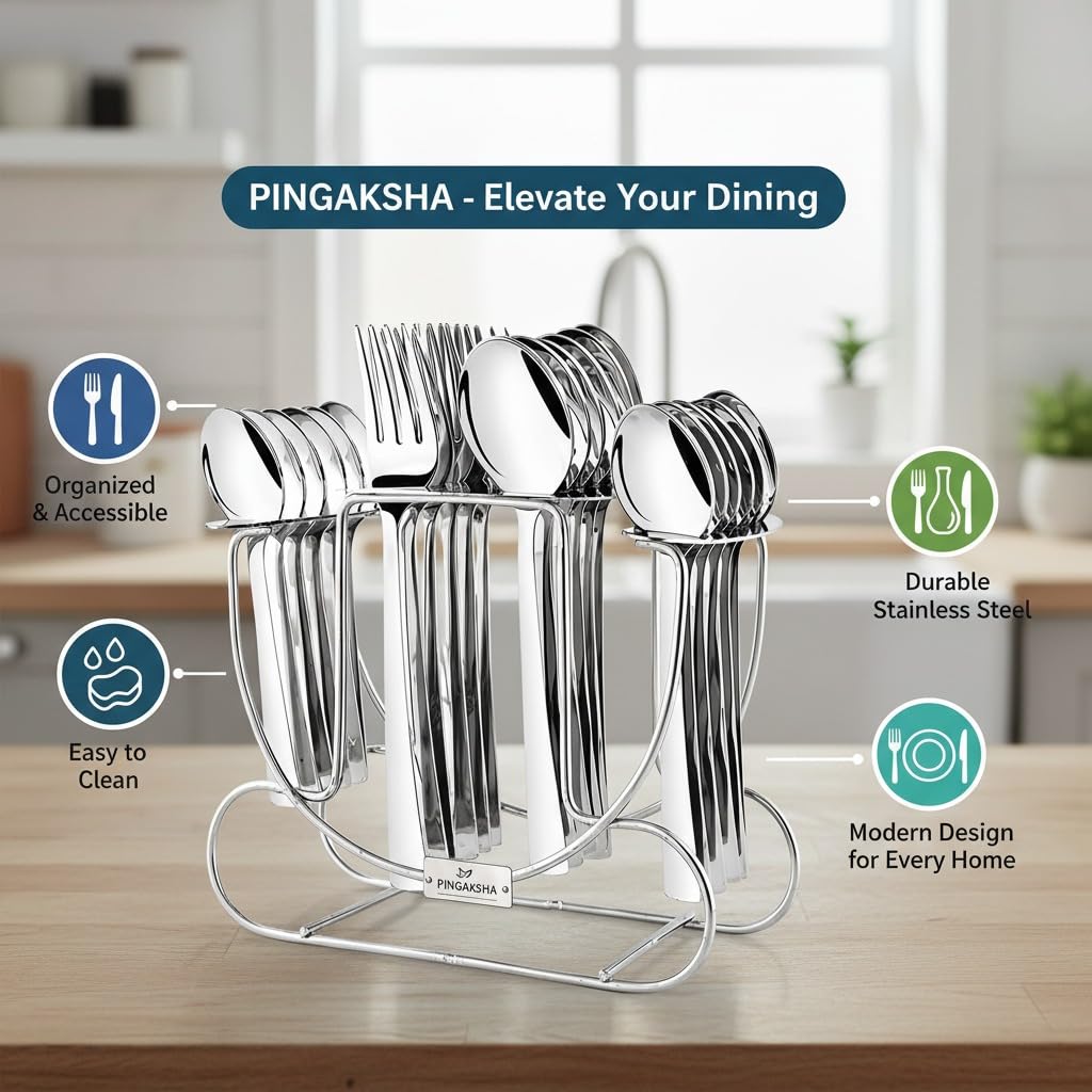 Stainless Steel Spoon Stand - Organize Your Cutlery -2