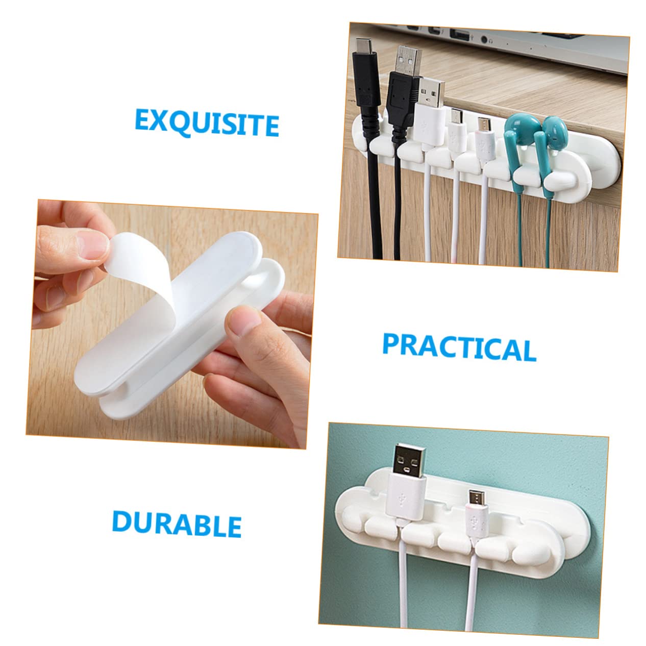 DOITOOL 6stücke Kabelclips Selbstklebend Praktischer Kabelorganizer Für Schreibtisch Usb-kabel Für Effizientes Kabelmanagement Aufbewahrung Und Audiokabeln