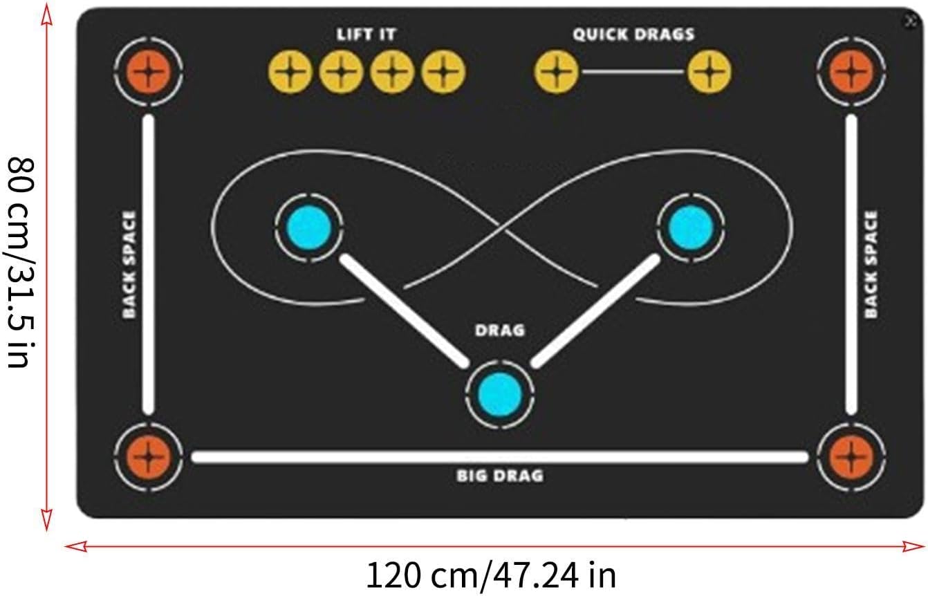 Hockey Training Mats - 80 * 120cm Anti-Slip Silent Agility Pad,Hockey Practice Equipment | for Indoor Outdoor Gym Field Playground Floor Teenagers Kids Boys Girls