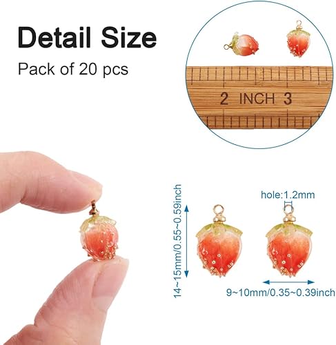 Miniatura 2 de 20 dijes colgantes de flores de resina, coral natural, flores reales, cuentas sueltas espaciadoras con microcuentas de vidrio para manualidades,