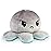 TeeTurtle - The Original Reversible Octopus Plushie - Snowflake + Cloud - Cute Sensory Fidget Stuffed Animals That Show Your Mood