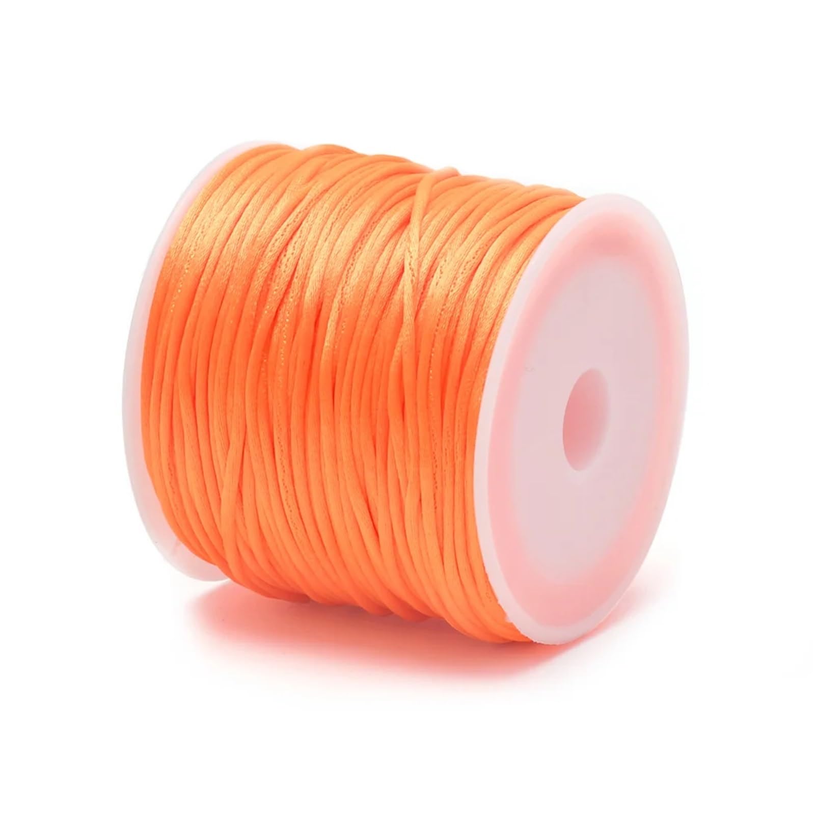 Elastic String for Bracelets 20Roll for 1.5mm Crafts Satin Rattail Cord from Nylon for Chinese Knot, Macramé, Trim, Jewelry Making 24 Yards(Orange)