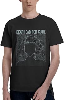 Death Rock Cab Music for Cutie Band Men's T Shirt Cotton Graphic Short Sleeve Tees Shirt Black X-Large