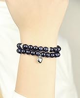 Vista 75 de 2Pcs Healing Crystal Bracelets for Women Handmade Beaded Bracelet Healing Prayers Crystal 8mm Natural Stone Beads Bracelet Stress Relief Get Well