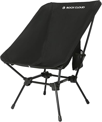 Miniatura 1 de ROCK CLOUD Silla de camping compacta portátil ultraligera para exteriores, tamaño grande, para campamento, senderismo, mochilero, césped, playa,