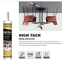 Vista 2 de Stanley A770 - Calafateo adhesivo de alta adherencia, 2 x 9.8 onzas líquidas, polímero híbrido y unión para paneles térmicos y acústicos, techos