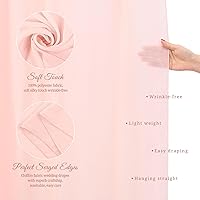 Vista 54 de Tela para envolver arco de boda, 4 paneles de 28 x 20 pies, cortinas de arco de boda rosa para ceremonia, cortinas de tela de gasa para cenador