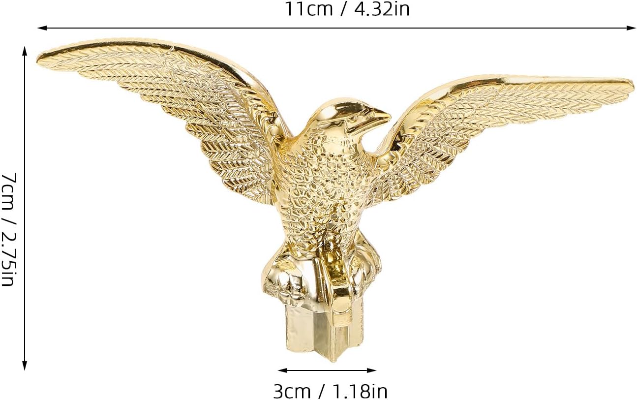 VANZACK Eagle Head Flagpole Topper Patriotic Flag Pole Top Decorative Finial Flag Head Replacement Ornament for Outdoor Indoor 4th of July Party Decor - Image 4