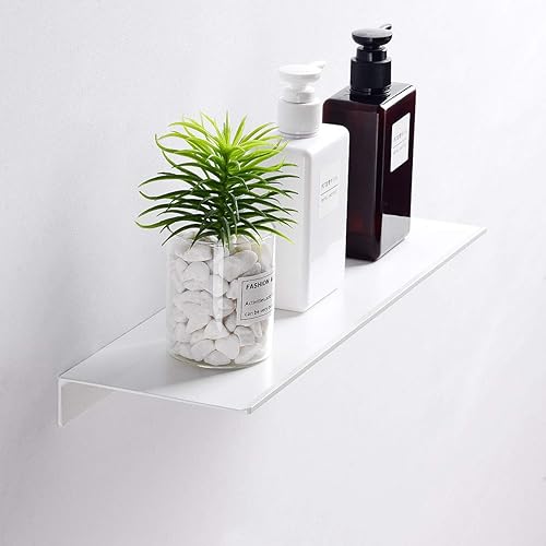 Miniatura 4 de JYL HOME Moderno estante flotante montado en la pared resistente para sala de estar, dormitorio, baño, 12 pulgadas, blanco, paquete de 2