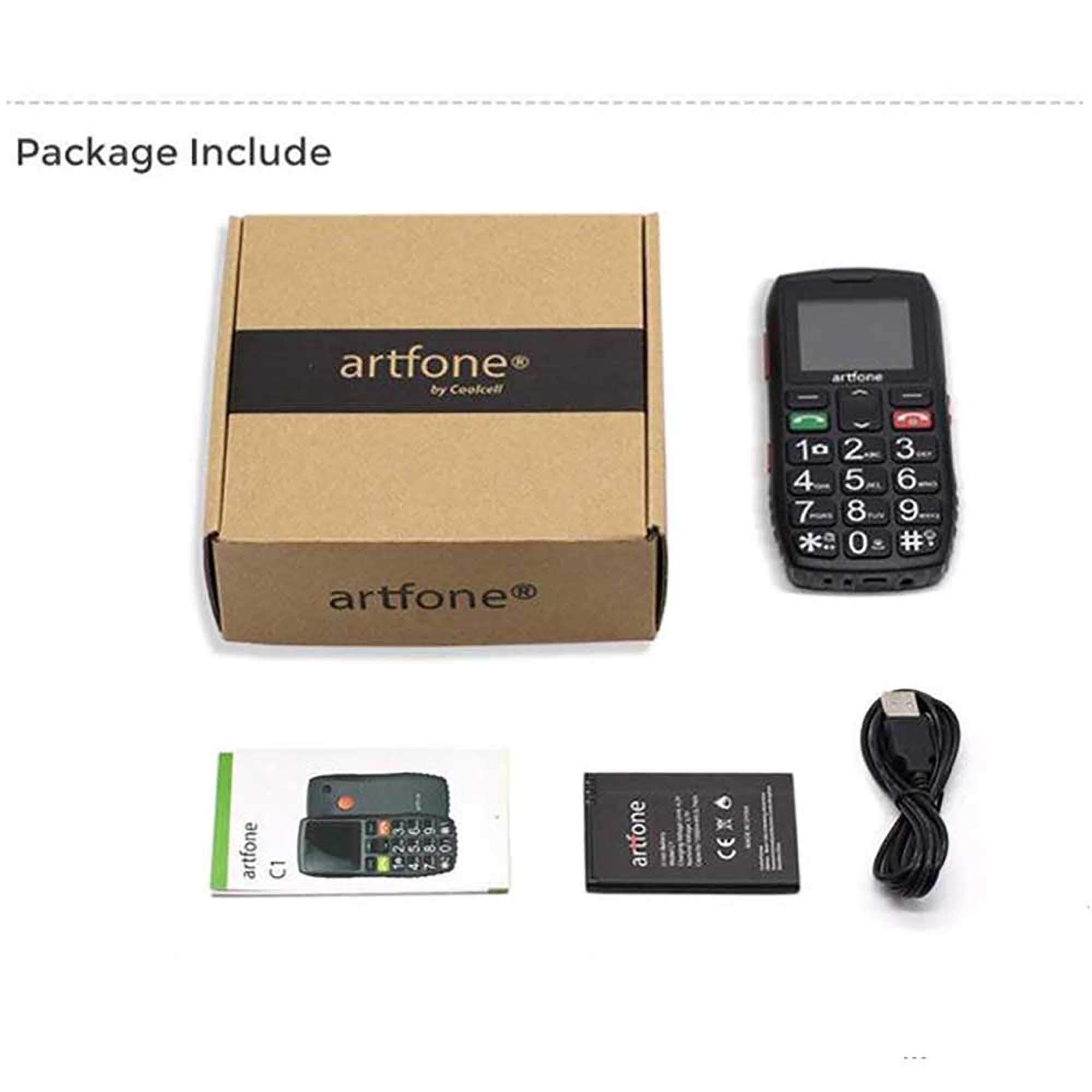 ARTFONE C1 Telefono Cellulare per Anziani Tasti Grandi | Funzione SOS | Artfone C1 Telefono Cellulare per Anziani con Tasti Grandi | Funzione SOS | Doppia SIM | Chiamata Rapida | Torcia