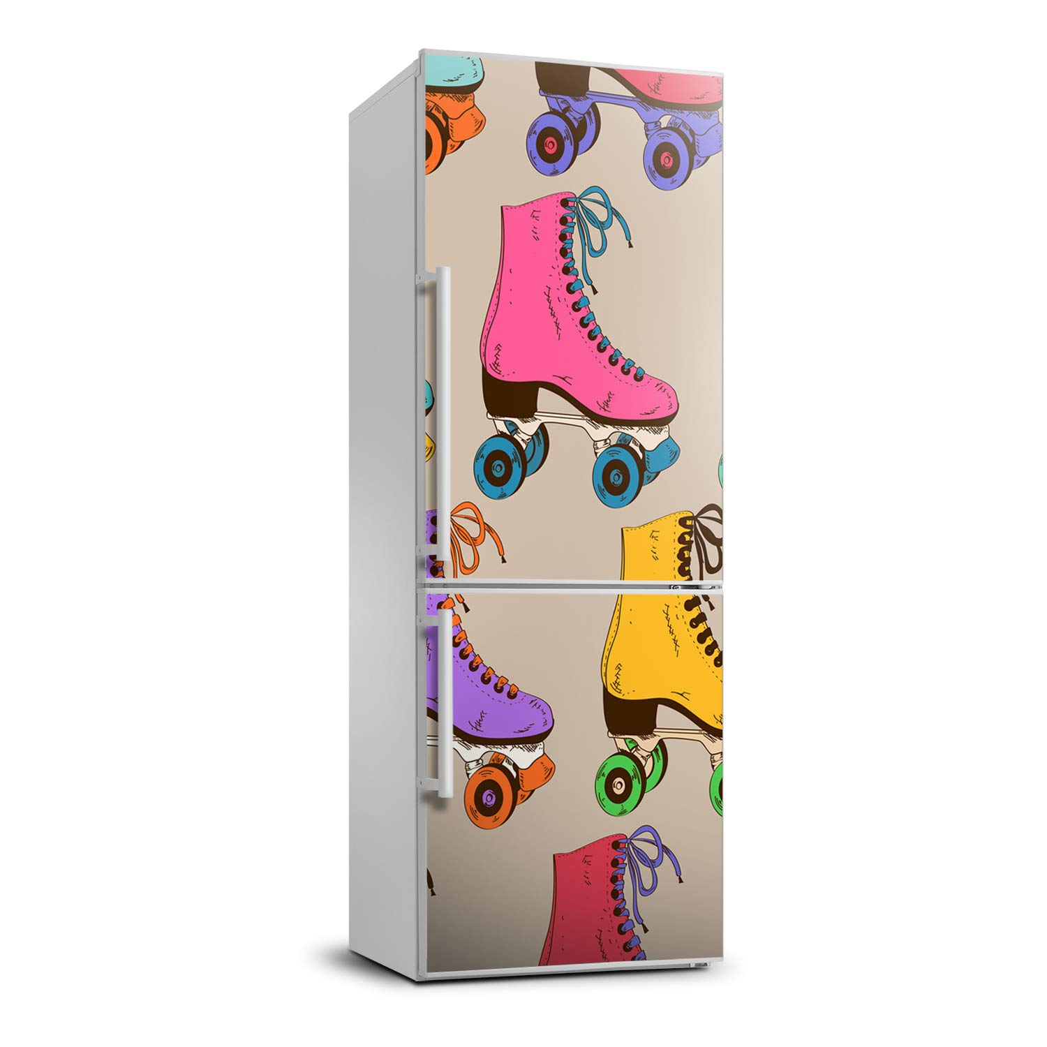 Rénover un vieux réfrigérateur avec l'autocollant frigo 60x180cm patins vintage