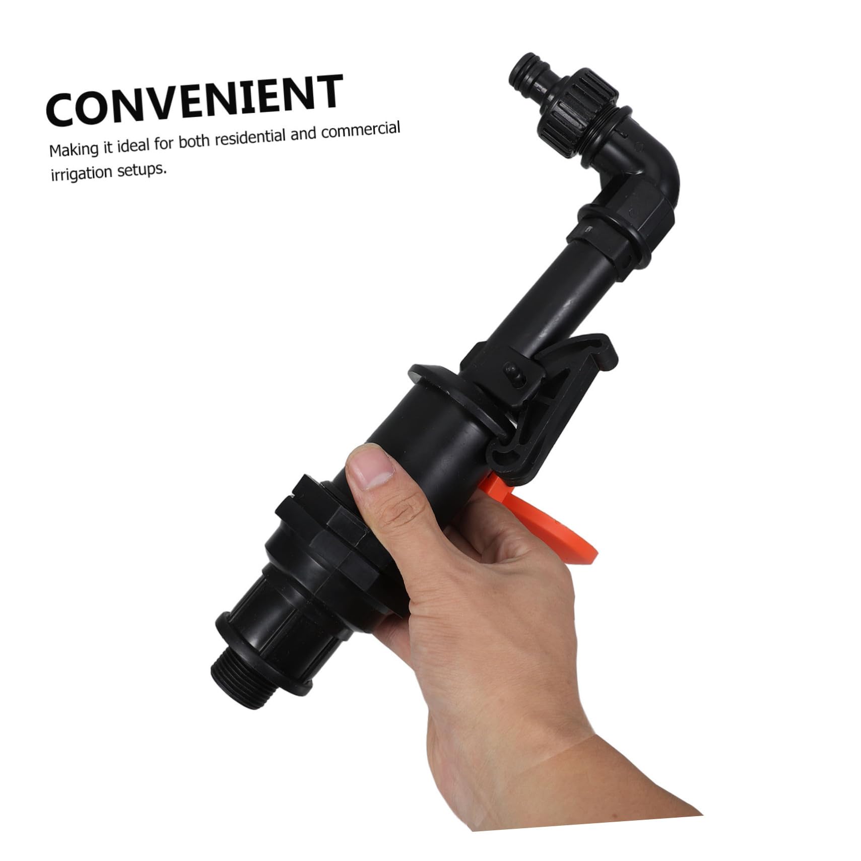 GALPADA 5 Piezas Llave Válvula Acoplamiento Rápido con Mecanismo Seguro y Tapa Protectora para Manguera de Jardín Set Plástico Duradero con Varilla Codo y Conector para Riego Fácil y