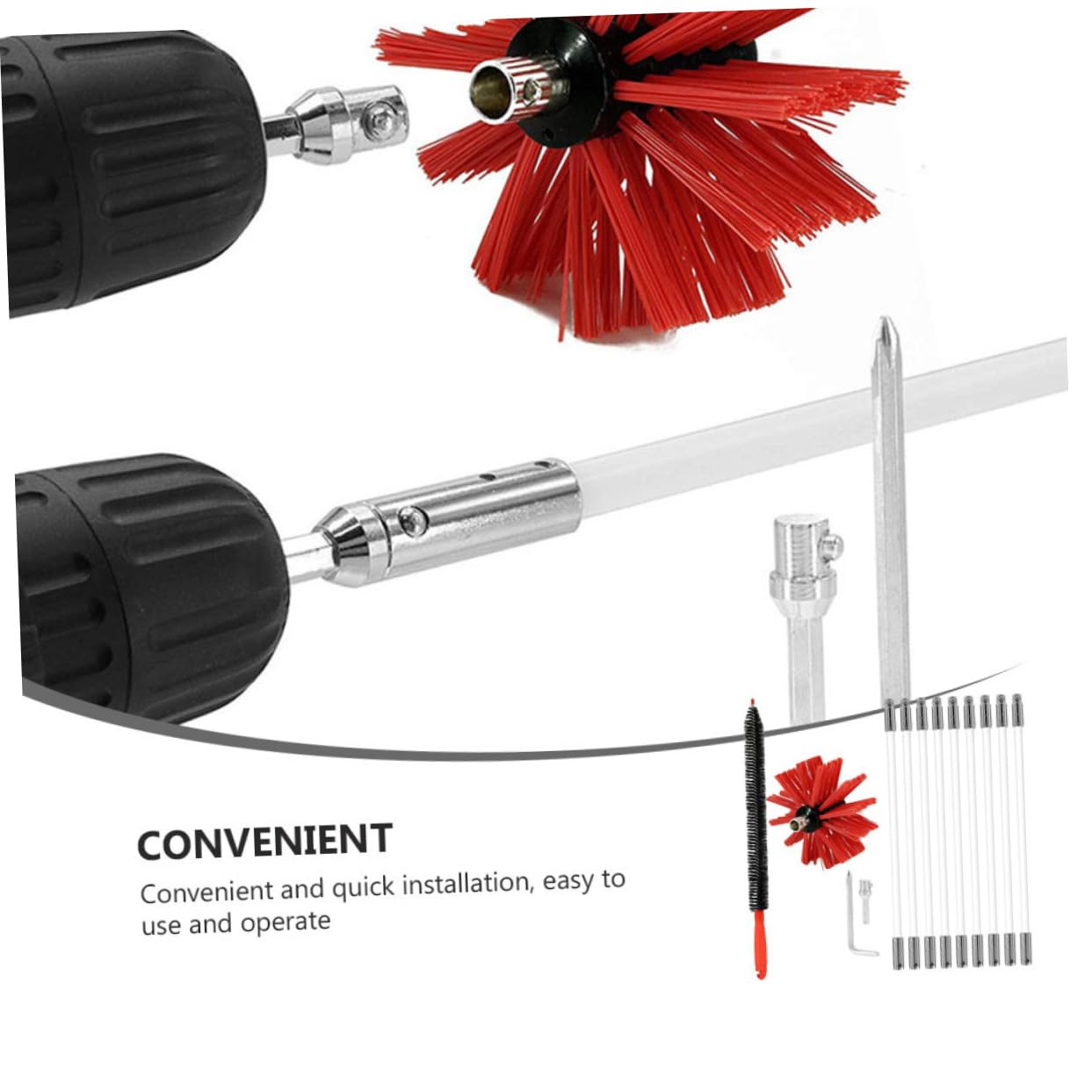 Alipis 1 Set Spazzole per Pulizia Fumaria Utensili Professionali per Pulizia e Compatibili con Trapani e Asciugatrici Efficienza Superiore e Sicurezza Antincendio