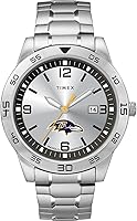 Vista 13 de Timex Tribute Reloj de cuarzo para hombre Citation de 42 mm con correa de acero inoxidable Las Vegas Raiders