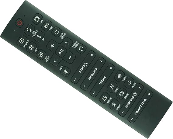 HCDZ Replacement Remote Control for Ultimea Skywave Series F30 (U392B / Boom) & F40 (U4122 / Boom U4123) Dolby Atmos Surround Sound Bar