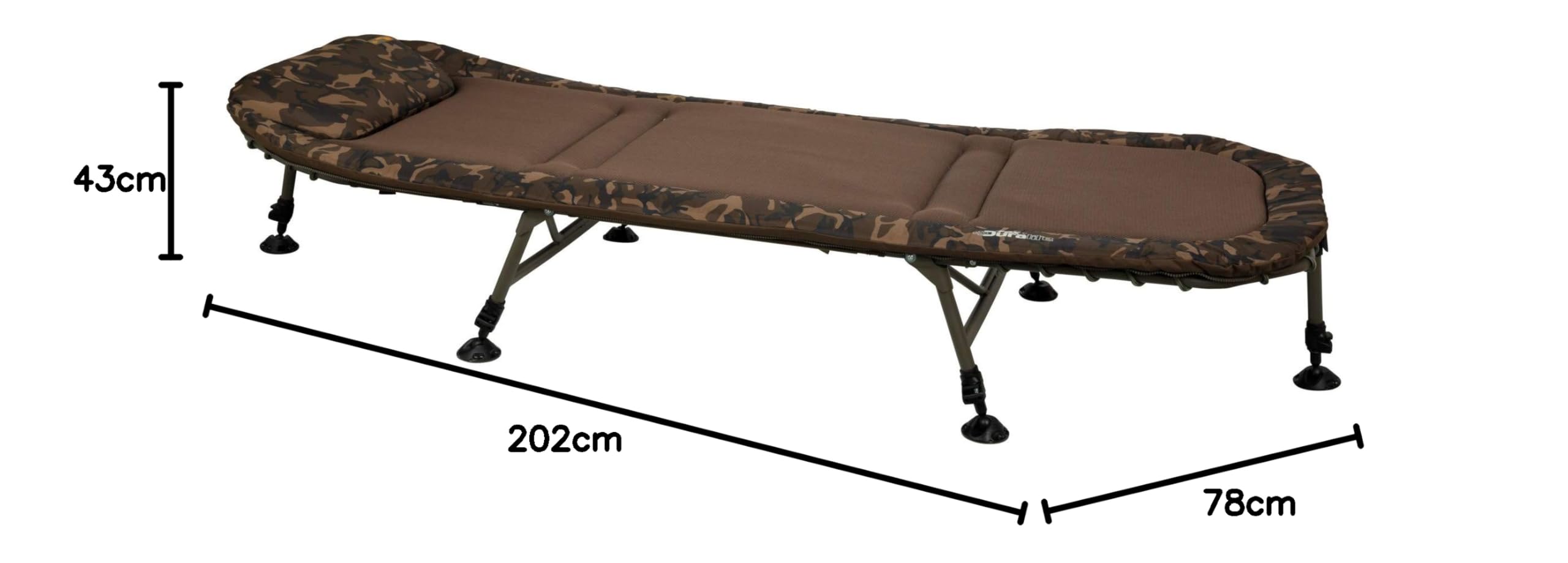 Fox Duralite Bedchair 202x78cm - Angelliege