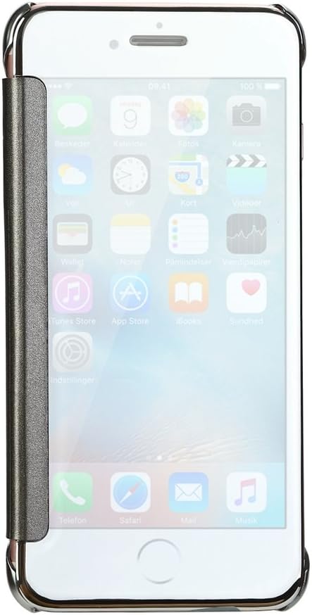 iMusi iPhone 7 Plus Cases/iPhone 8 Plus Cases, Mirror Smart Clear Transparent View Window Flip Cover for Apple iPhone 7 Plus/iPhone 8 Plus - Silver