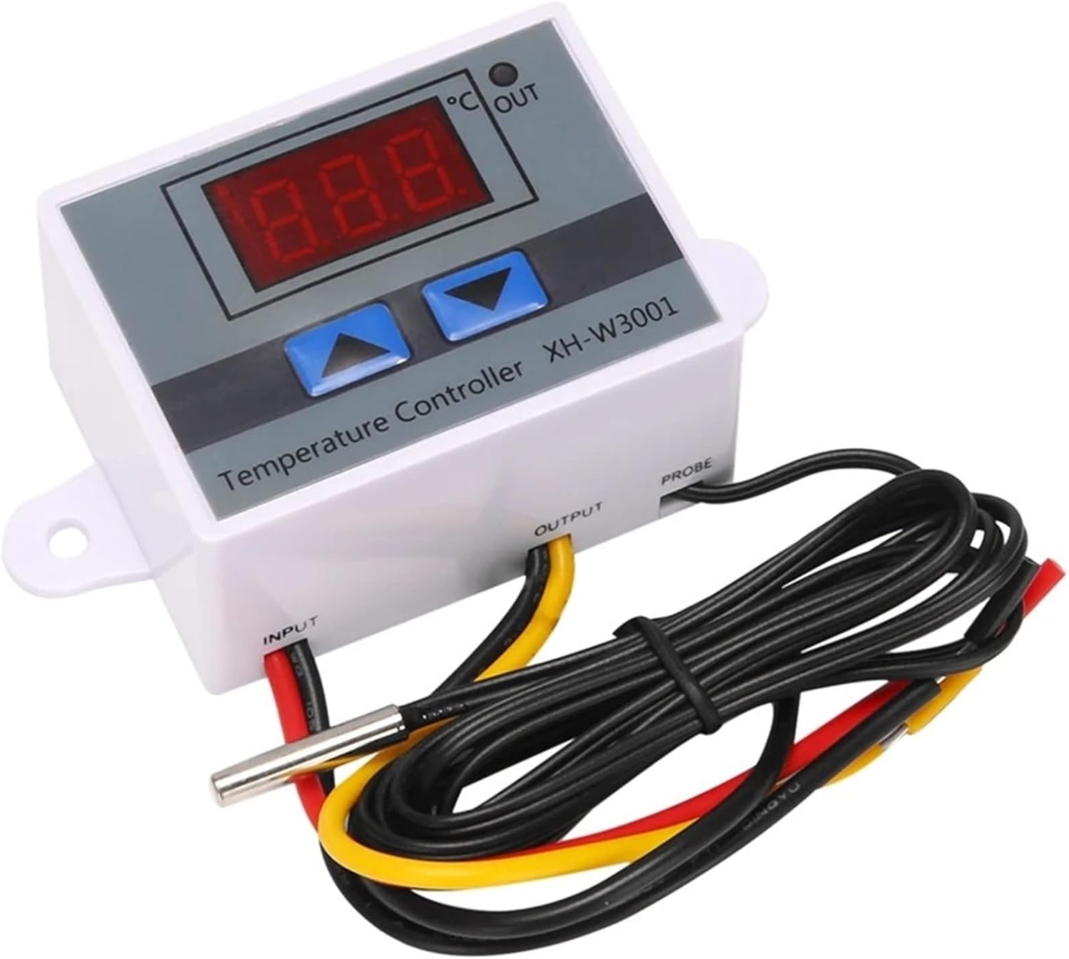 A15R -220V Digital LED Temperature Controller 10A Thermostat Control with Switch Digital Display Incubation Controller