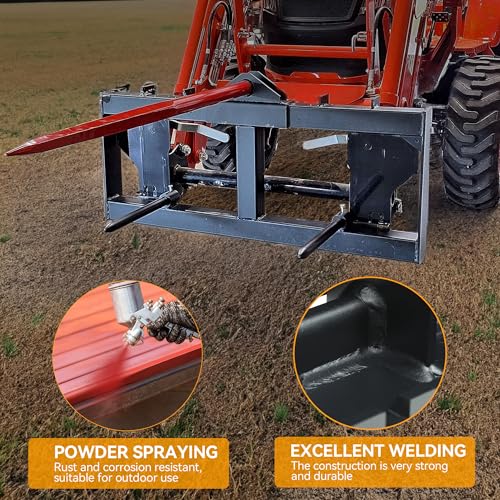 Image of YINTATECH 49 inch Hay Spear for tractor 2000 lbs Quick Attach Skid Steer