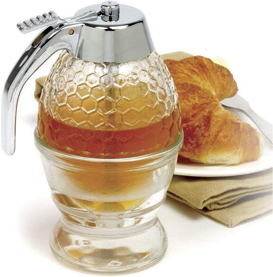 Juice Maple Syrup Cup Squeeze Bottle Storage Pot Non-Drip Honey Dispenser Kettle Jar Container with Stand Baking Tool