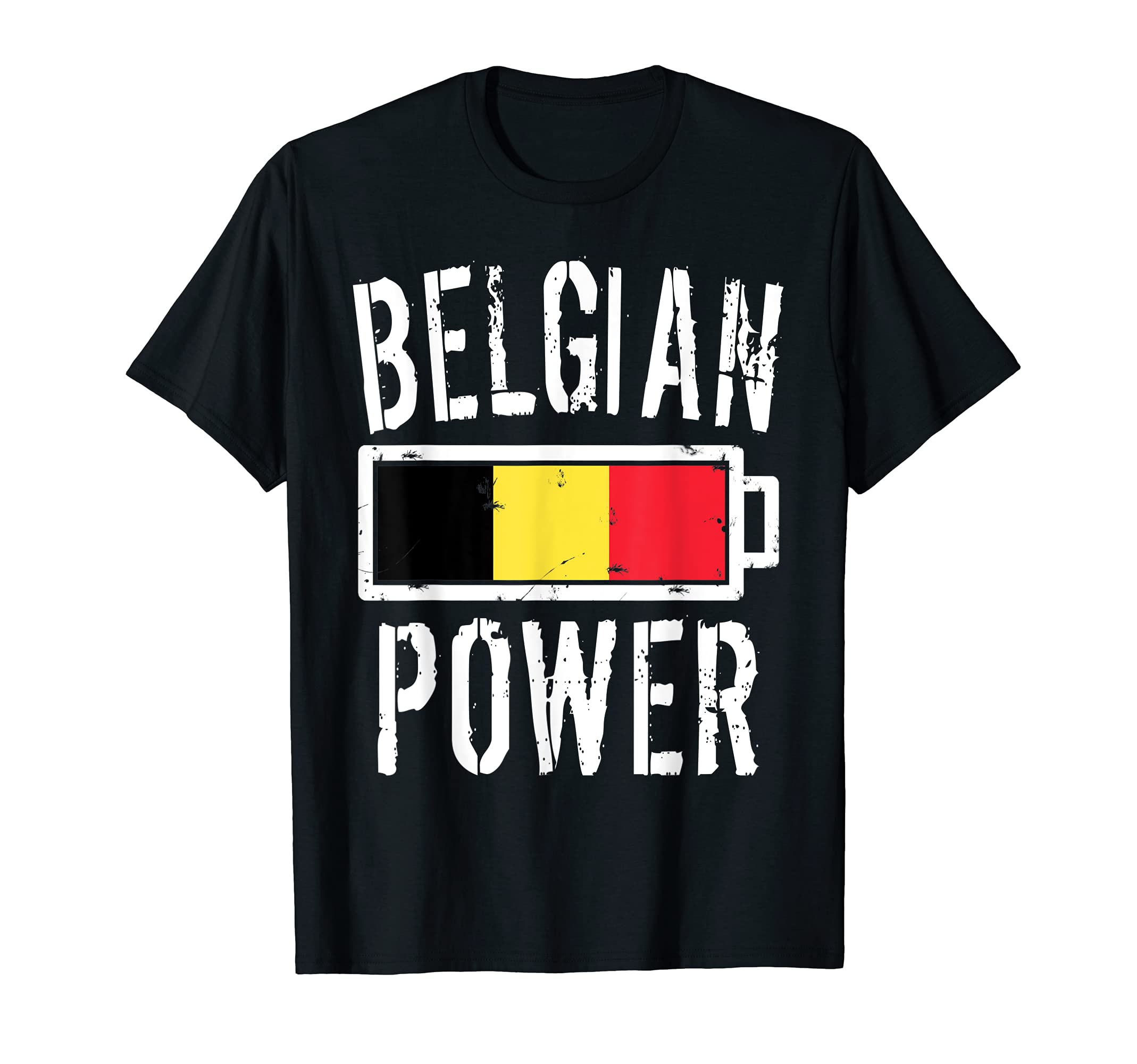 Belgium National Pride Country Roots OutfitBelgium Flag T-Shirt | Belgian Power Battery Proud Tee