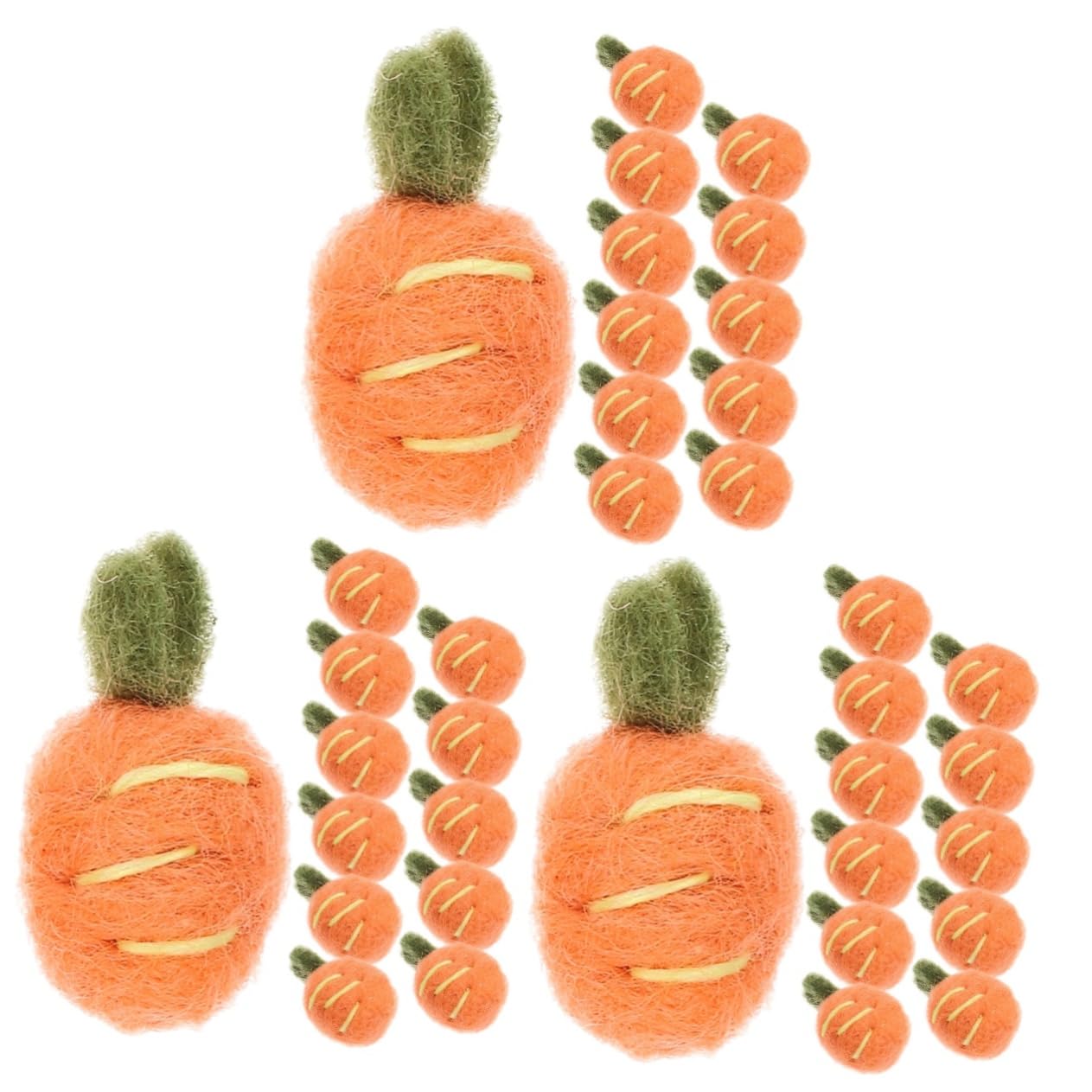Accessoires DIY feutre carottes pour ateliers créatifs et broches