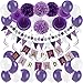 Zerodeco cumpleaños Decoraciones, Pancartas de Banderines de Happy Birthday Incluyendo Banner, Papel de Tejido Pom Pom Ball linternas, Flores, Cintas, Globos
