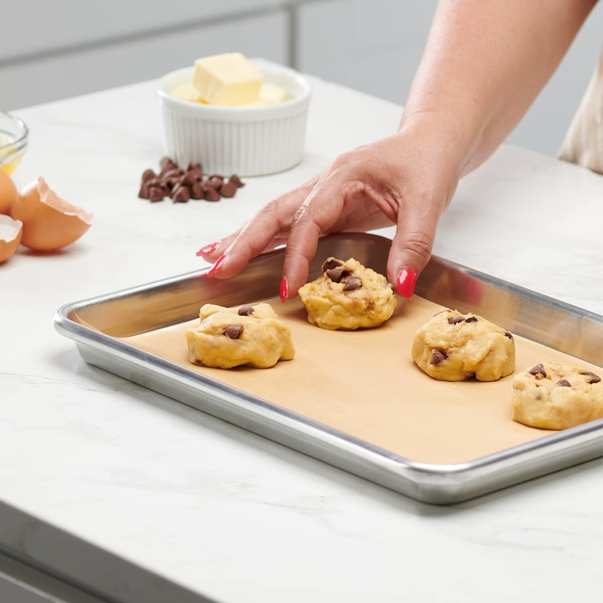 Comfy Package [Case of 4,000] 9x13 Inch Pre-Cut Parchment Paper Baking Sheets, Non-Stick, Unbleached, Parchment Paper Sheets for Baking & Cooking - Kraft