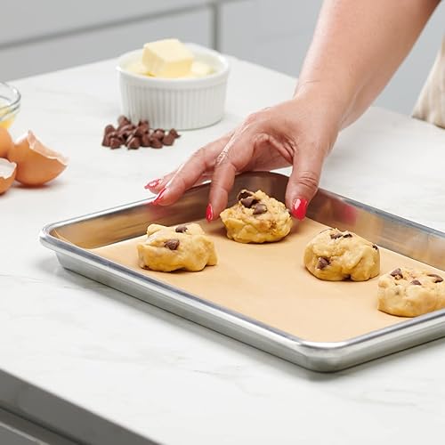 Vista 3 de GUSTO Hojas de papel pergamino precortadas, antiadherentes, sin blanquear, para hornear y cocinar, 9 x 13 pulgadas, 200 unidades, papel kraft