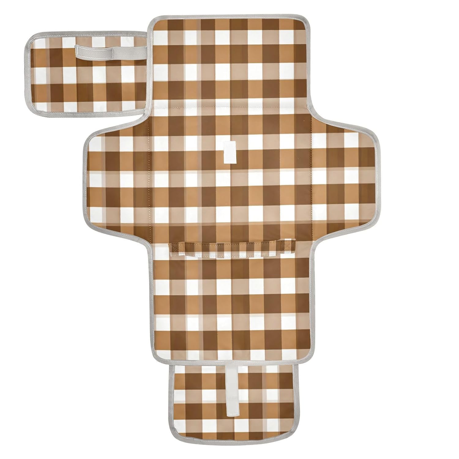 Coffee Brown Bronze Gingham Reusable Changing pad for Baby with Tissue Pocket Baby Portable Changing pad Infant Travel Station Kit cambiadores de pa?ales para Bebes