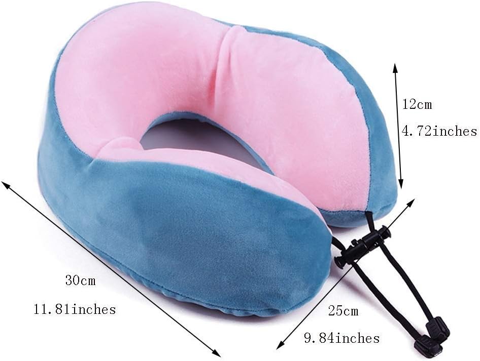 Essential Oil Travel Pillow, Memory Foam Shaped Neck Pillow, with Essential Oils Pads Help Sleep or Refresh