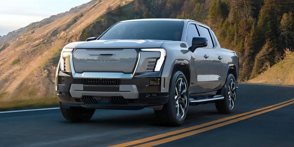 FTAPACCE 2PCS 94" Length Side Steps Running Boards Fits for GMC Sierra EV Chevrolet Silverado EV 2024 2025 2026 Fixed Steps ABS Plastic