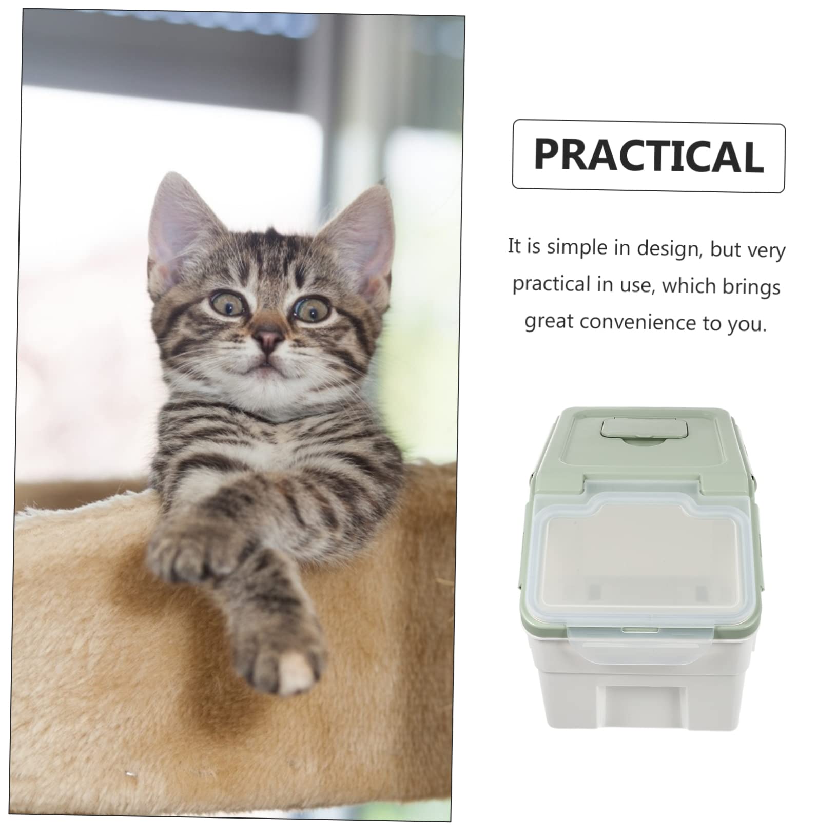 Mikikit 1Pc Pet Food Storage Bucket Moisture Container for Secure Dry Food Storage Durable and Sealed Design for Freshness for Dogs and Cats