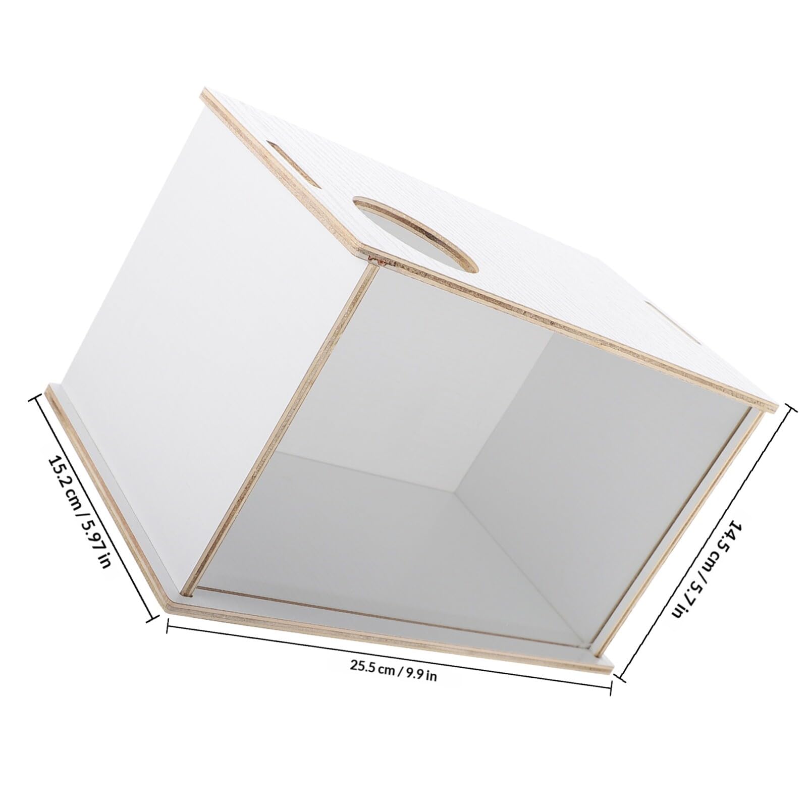 Hamsterbadewanne Dekoratives Sandbad aus Acryl und Holz mit Transparentem Sandbad Multifunktionale Verhindert Sandverschütten im Haushalt für Kleine Haustiere