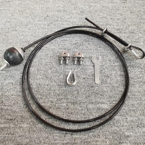 Câble de rechange pour salle de sport à domicile, 5 mm, en acier revêtu de plastique, design anti-torsion à faible friction pour machines d'entraînement de force, réglable (2 mètres) – vue 3