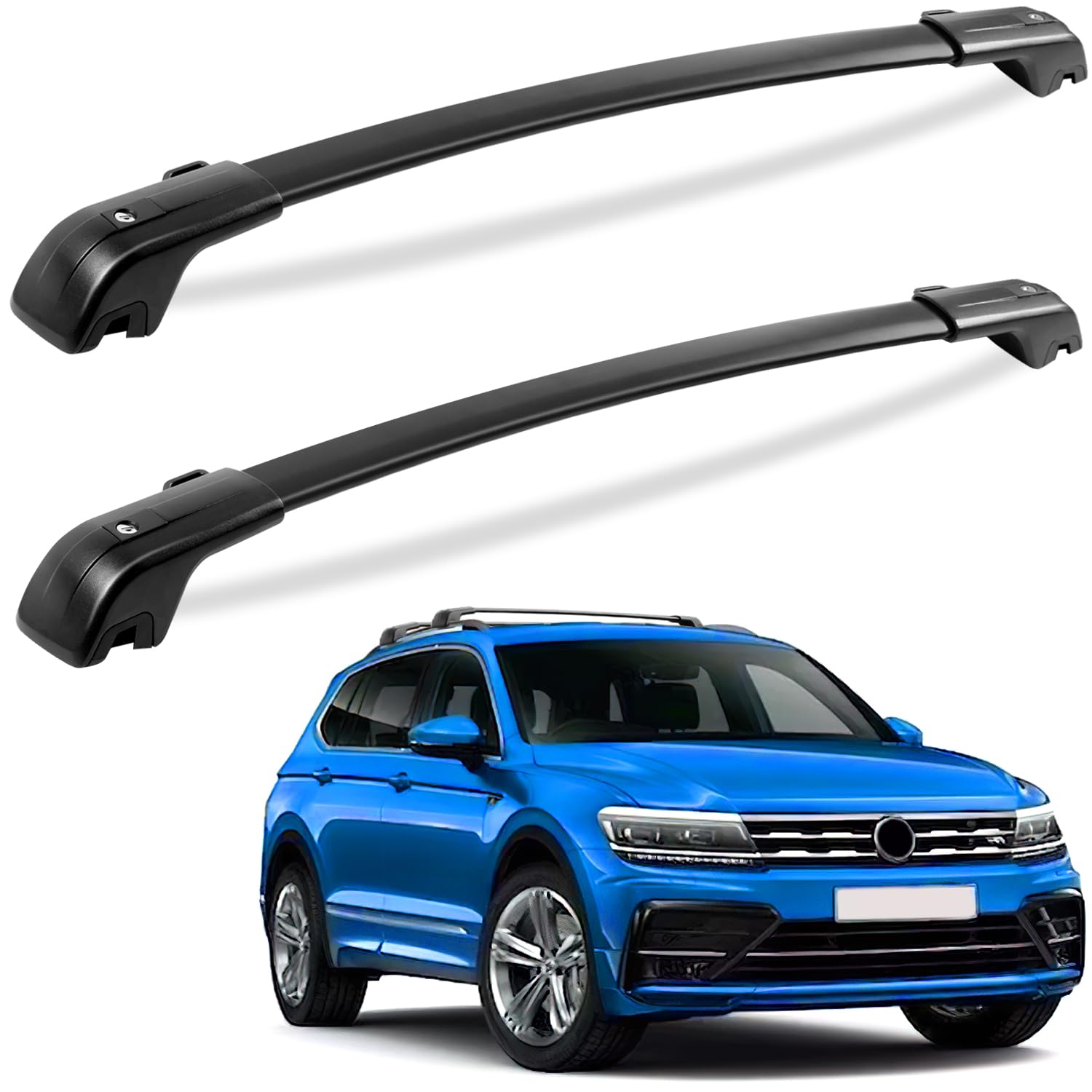Amazon.com: Tuyoung 260lbs Lockbale Roof Rack Cross Bars Compatible ...