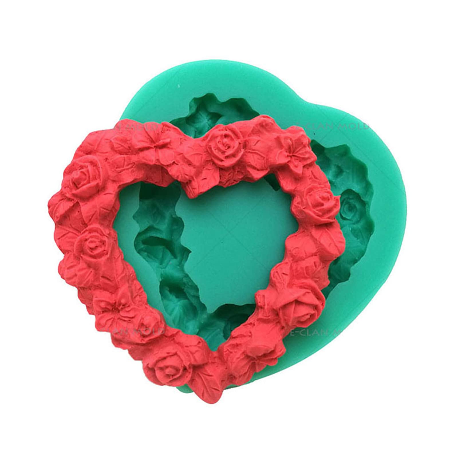 NEWFT Love Heart Chocolate Silicone Valentines Themed Silicone Candle Mold for Candle Soap Cake Candy