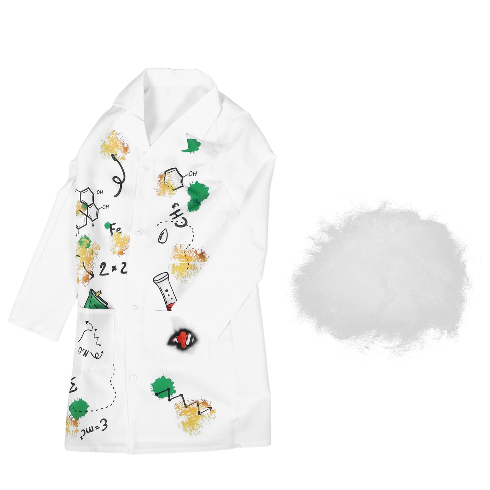 WOONEKY Costume De Scientifique Pour Enfants Costume De Médecin Scientifique Blouse De Laboratoire Blouse De Laboratoire Unisexe Pour Enfants